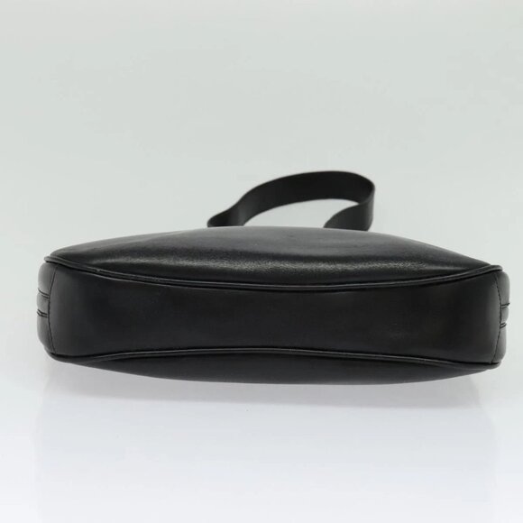 GUCCI Web Sherry Line Shoulder Bag Leather Black Gold 001 406 0552 Auth ep10387 - Picture 7 of 16